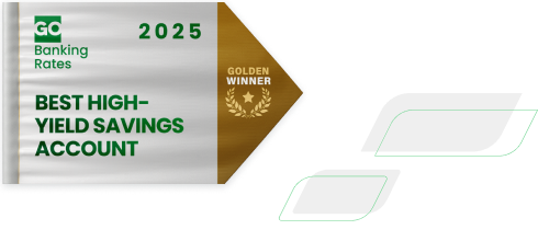 GoBankingRates Best High-Yield Savings Account Gold award badge